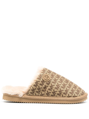 

Janis logo jacquard slippers, Michael Kors Janis logo jacquard slippers