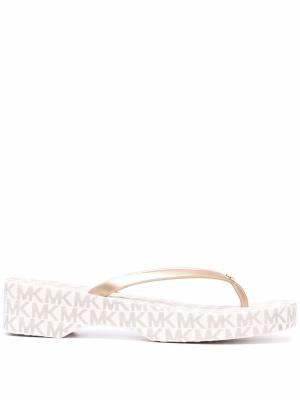 

Lilo monogram-print flip-flops, Michael Kors Lilo monogram-print flip-flops