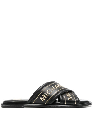 

Gideon logo-print slides, Michael Kors Gideon logo-print slides