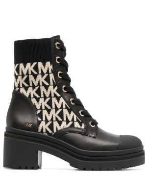 

Intarsia-knit logo 60mm boots, Michael Kors Intarsia-knit logo 60mm boots