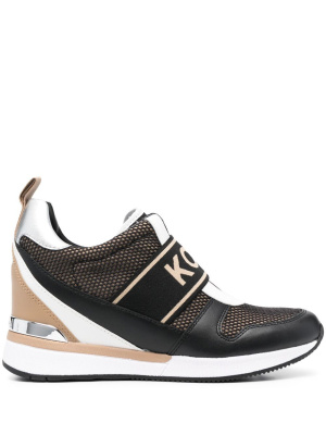 

Logo-strap wedge-heel sneakers, Michael Kors Logo-strap wedge-heel sneakers