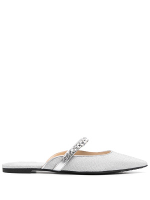 

Pointed-toe crystal-embellished mules, Michael Kors Pointed-toe crystal-embellished mules
