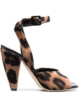 

110mm leopard-print sandals, Giuseppe Zanotti 110mm leopard-print sandals