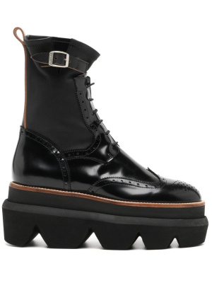 

Wingtip Engineer 60mm leather boots, Sacai Wingtip Engineer 60mm leather boots