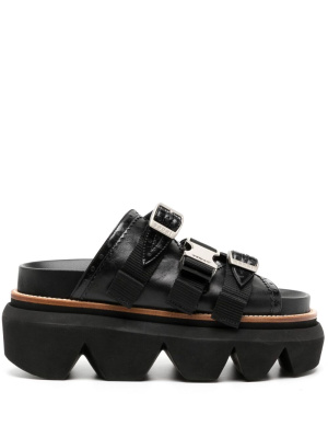 

Wingtip Slide 60mm leather sandals, Sacai Wingtip Slide 60mm leather sandals