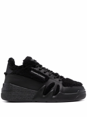 

Talon shearling-trim high-top sneakers, Giuseppe Zanotti Talon shearling-trim high-top sneakers