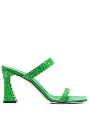 

Glitter square-toe mules, Giuseppe Zanotti Glitter square-toe mules