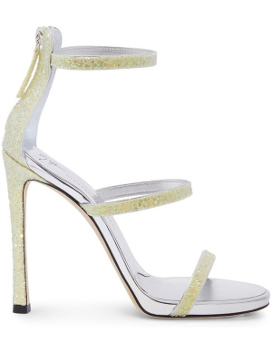 

Harmony glitter strappy sandals, Giuseppe Zanotti Harmony glitter strappy sandals