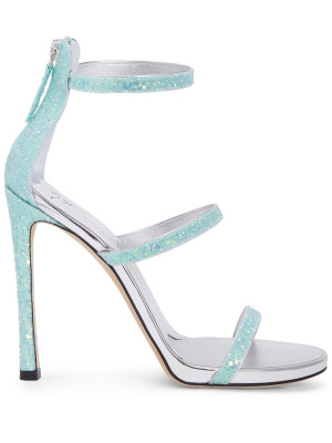 

Harmony glitter strappy sandals, Giuseppe Zanotti Harmony glitter strappy sandals