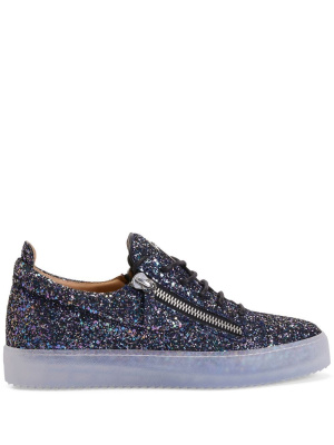 

Gail glitter low-top sneakers, Giuseppe Zanotti Gail glitter low-top sneakers