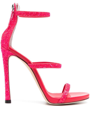 

Harmony glitter-detail heeled sandals, Giuseppe Zanotti Harmony glitter-detail heeled sandals