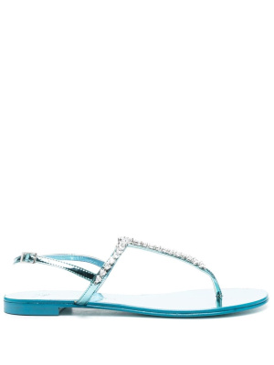 

Minnah crystal-embellished flat sandals, Giuseppe Zanotti Minnah crystal-embellished flat sandals