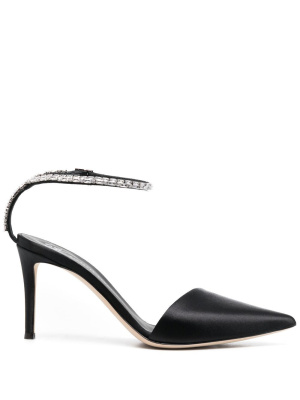 

Crystal-embellished leather sandals, Giuseppe Zanotti Crystal-embellished leather sandals