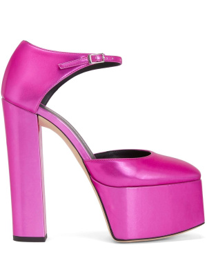 

Metallic-effect block-heel pumps, Giuseppe Zanotti Metallic-effect block-heel pumps