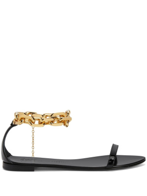 

Intriigo Chain flat sandals, Giuseppe Zanotti Intriigo Chain flat sandals