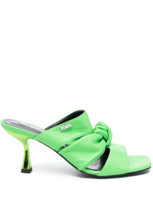 

Panache knotted leather mules, Karl Lagerfeld Panache knotted leather mules