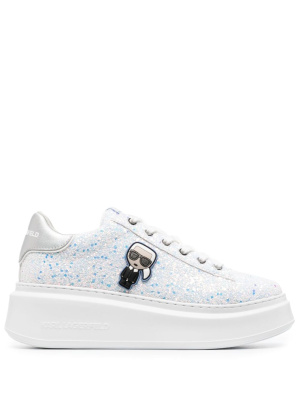 

Anakapri glitter-embellished sneakers, Karl Lagerfeld Anakapri glitter-embellished sneakers