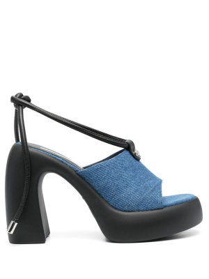 

Denim-strap 130mm mule sandals, Karl Lagerfeld Denim-strap 130mm mule sandals