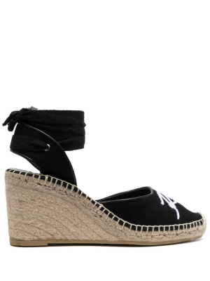 

Kamini self-tie wedge espadrilles, Karl Lagerfeld Kamini self-tie wedge espadrilles
