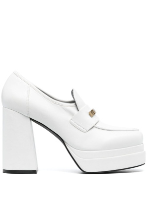 

105mm Strada logo-plaque pumps, Karl Lagerfeld 105mm Strada logo-plaque pumps