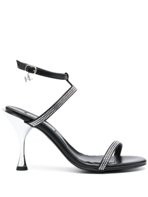

Rhinestone-embellished leather sandals, Karl Lagerfeld Rhinestone-embellished leather sandals