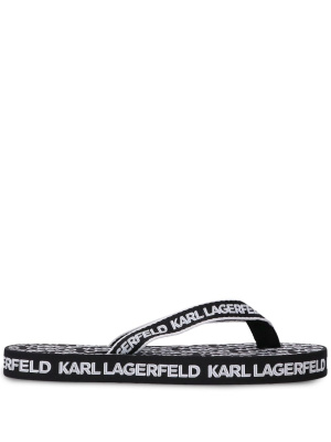 

Logo-print flat flip flops, Karl Lagerfeld Logo-print flat flip flops
