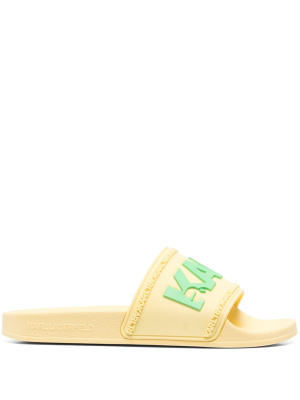 

Logo-embossed slides, Karl Lagerfeld Logo-embossed slides