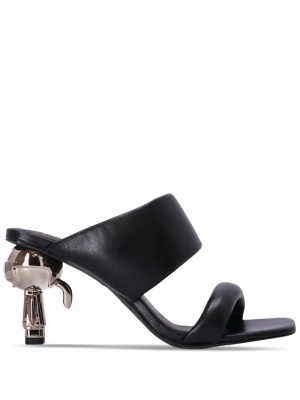 

Ikon-heel double-strap mules, Karl Lagerfeld Ikon-heel double-strap mules