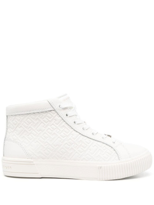

Embossed-monogram high-top sneakers, Tommy Hilfiger Embossed-monogram high-top sneakers