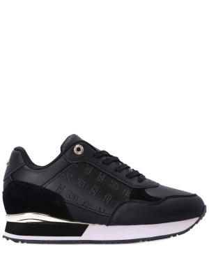 

TH monogram-embossed leather sneakers, Tommy Hilfiger TH monogram-embossed leather sneakers