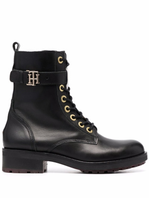 

The Essential leather biker boots, Tommy Hilfiger The Essential leather biker boots