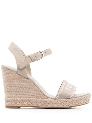 

Jacquard-logo 105mm wedge sandals, Tommy Hilfiger Jacquard-logo 105mm wedge sandals