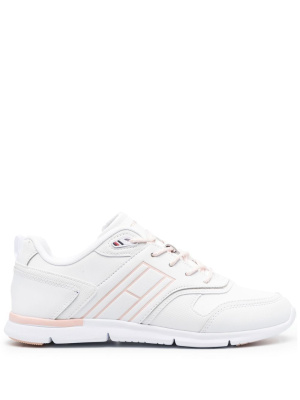 

Logo-print calf-leather sneakers, Tommy Hilfiger Logo-print calf-leather sneakers