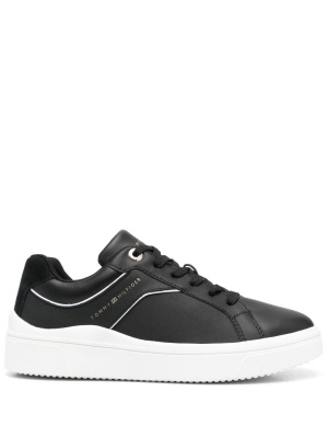 

Leather logo-print sneakers, Tommy Hilfiger Leather logo-print sneakers