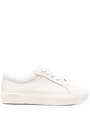

Monogram-embossed low-top sneakers, Tommy Hilfiger Monogram-embossed low-top sneakers