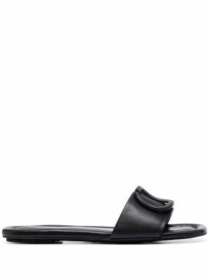 

Logo plaque flat sandals, TWINSET Logo plaque flat sandals