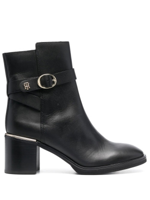 

70mm side buckle-detail ankle boots, Tommy Hilfiger 70mm side buckle-detail ankle boots