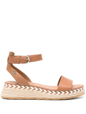 

Strap-detail leather espadrilles, Tommy Hilfiger Strap-detail leather espadrilles