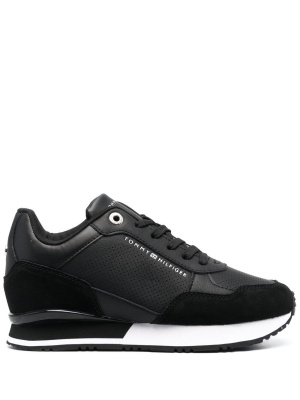 

Lace-up leather wedge sneakers, Tommy Hilfiger Lace-up leather wedge sneakers