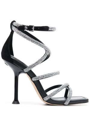 

Crystal-embellished 120mm leather sandals, Michael Kors Crystal-embellished 120mm leather sandals