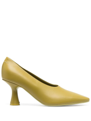 

Sculptural-heel-leather-pumps, MM6 Maison Margiela Sculptural-heel-leather-pumps