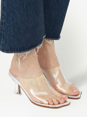 

Eyelet-detail transparent sandals, MM6 Maison Margiela Eyelet-detail transparent sandals