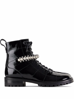 

Cruz pearl-embellished boots, Jimmy Choo Cruz pearl-embellished boots
