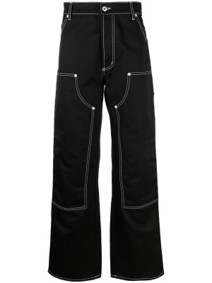 

Contrast-stitching wide-leg trousers, Heron Preston Contrast-stitching wide-leg trousers