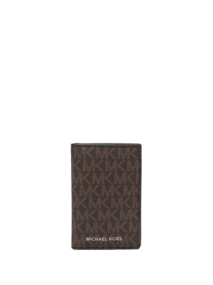 

Logo-print card case, Michael Kors Logo-print card case