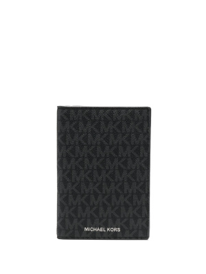

Logo-print leather cardholder, Michael Kors Logo-print leather cardholder