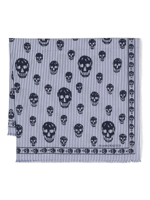 

Skull print striped scarf, Alexander McQueen Skull print striped scarf