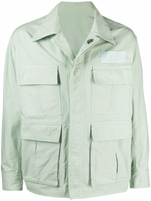 

Pocket-detail shirt jacket, AMI Paris Pocket-detail shirt jacket