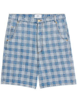 

Alex checkered denim shorts, AMI Paris Alex checkered denim shorts