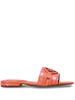 

Logo-appliqué flat sandals, Lauren Ralph Lauren Logo-appliqué flat sandals